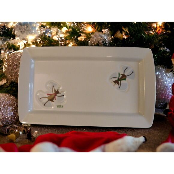 St. Nicholas Square Reindeer Games Christmas Platter New No Box23 - Picture 1 of 5